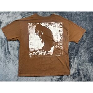 Alanis Morissette Graphic T-Shirt Brown Oversized XS Arizona Jean Co Band Tee